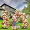 6 PCS Easter Bunny Decorations Outdoor Easter Bunny Yard Signs Cute Easter Yard Decorations Outdoor with 12 Plastic Stakes Waterproof Easter Bunny Lawn Signs Spring Home Garden Decor